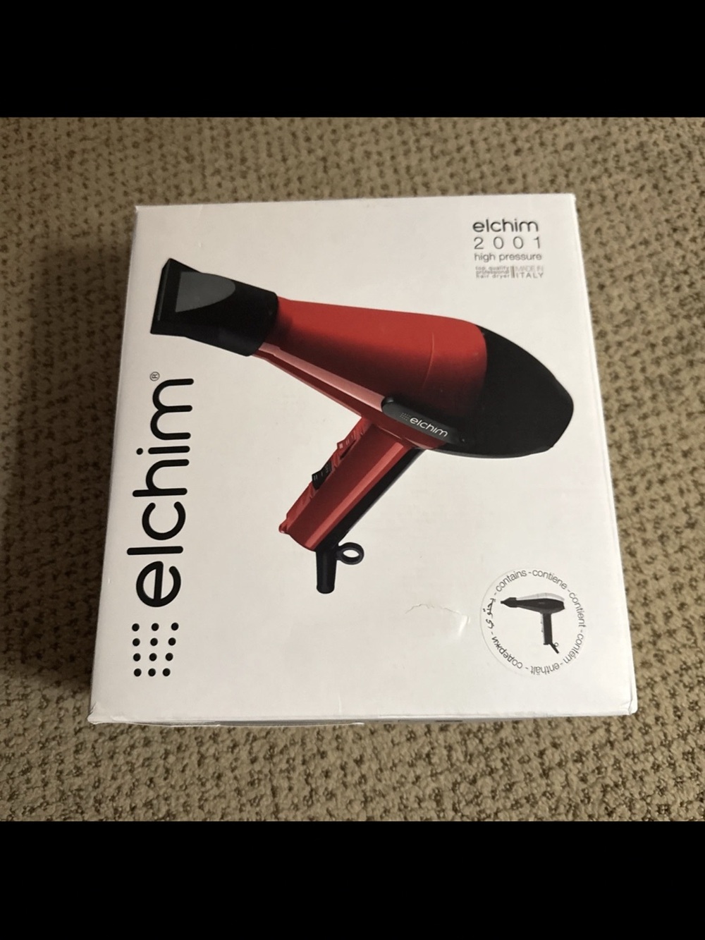 Elchim 2001 Professional Salon Hair Dryer 1875W(new in box)-RED and BLACK